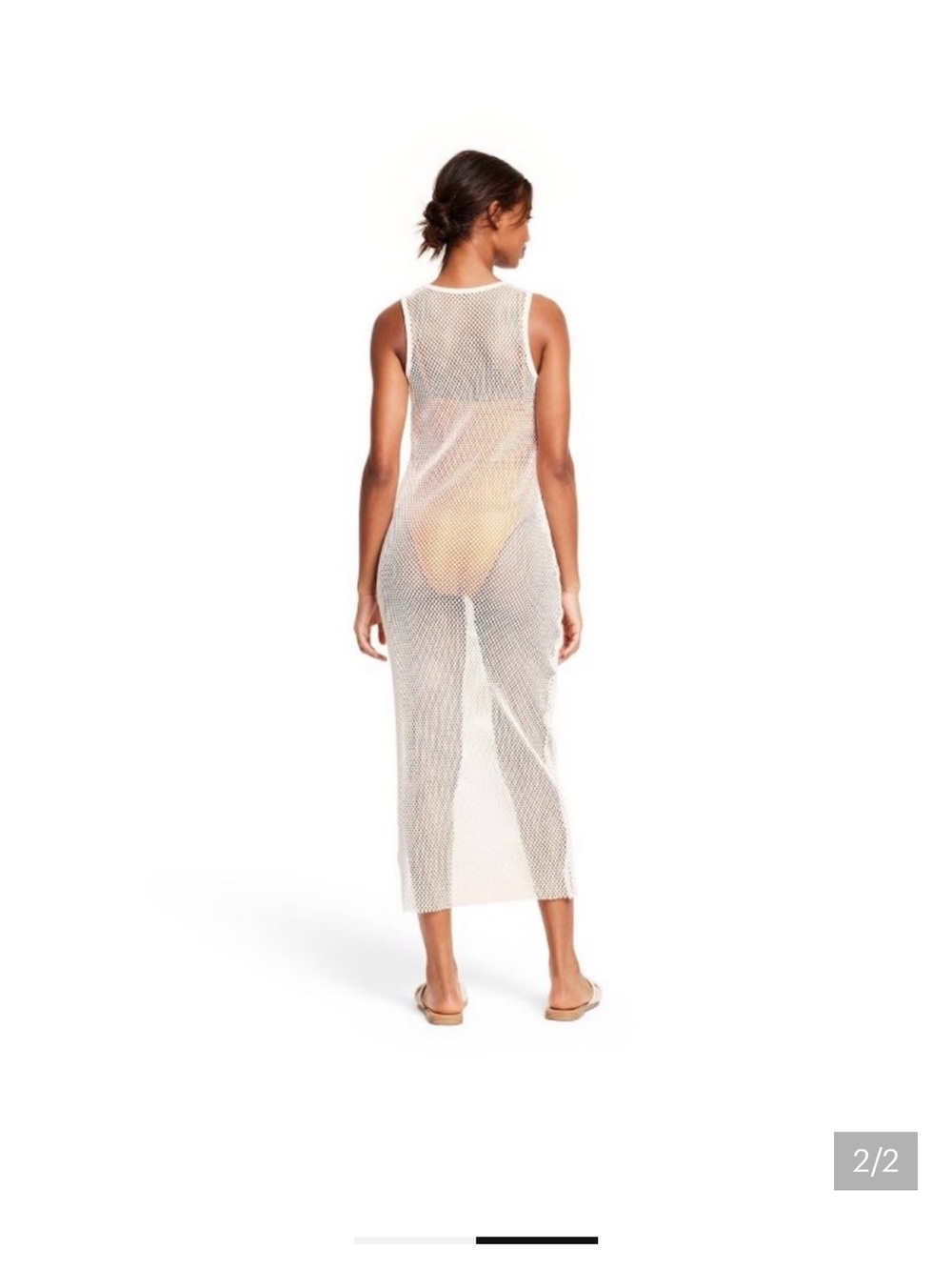 Fe Noel White Crochet Longline Swim Coverup